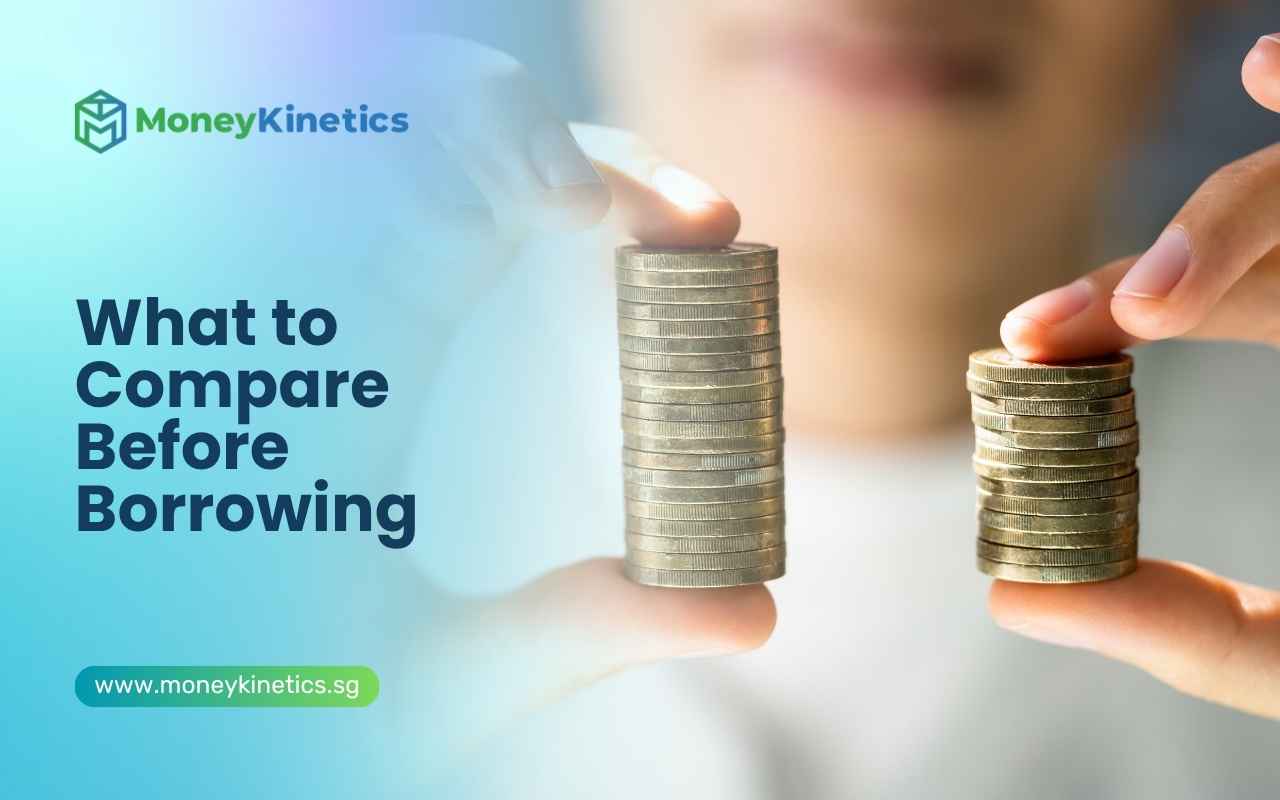 Comparing loan options before borrowing by reviewing interest rates, fees and repayment terms.