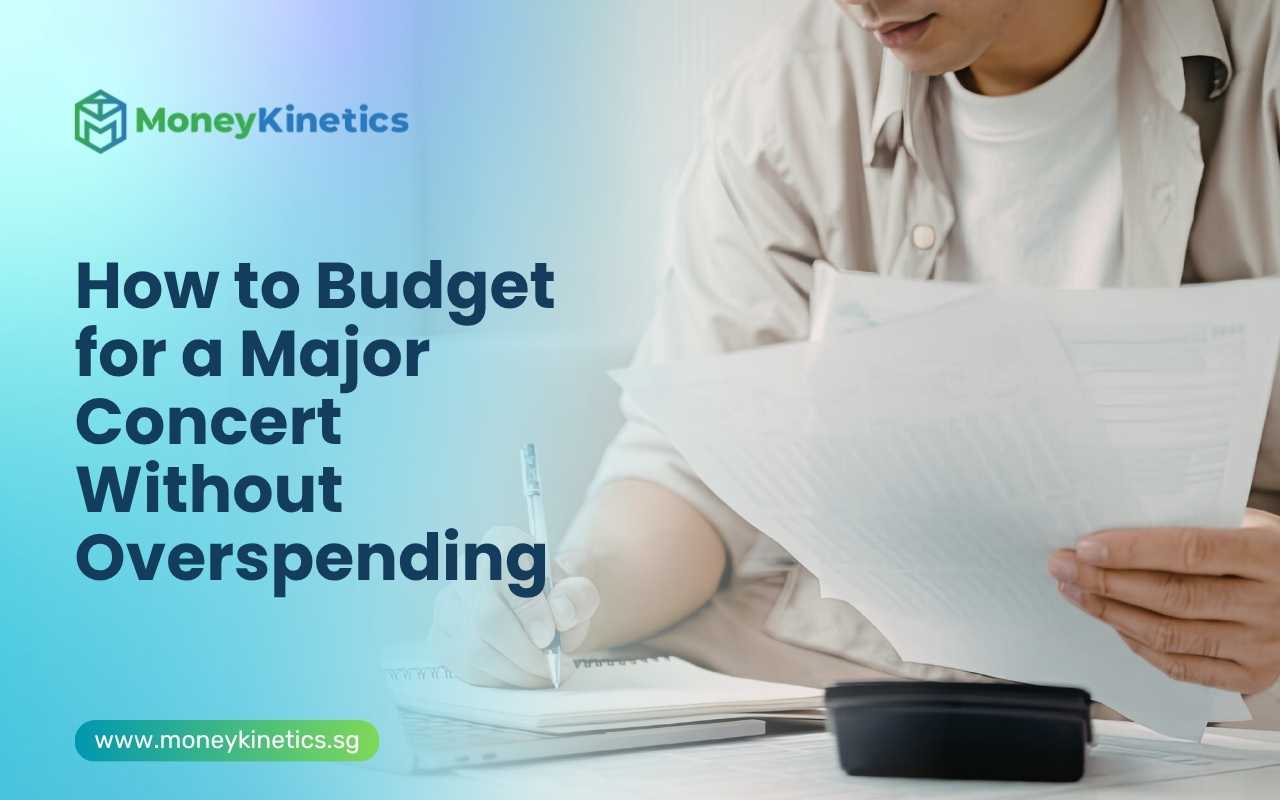 Young adult planning finances and budgeting for concert expenses at home
