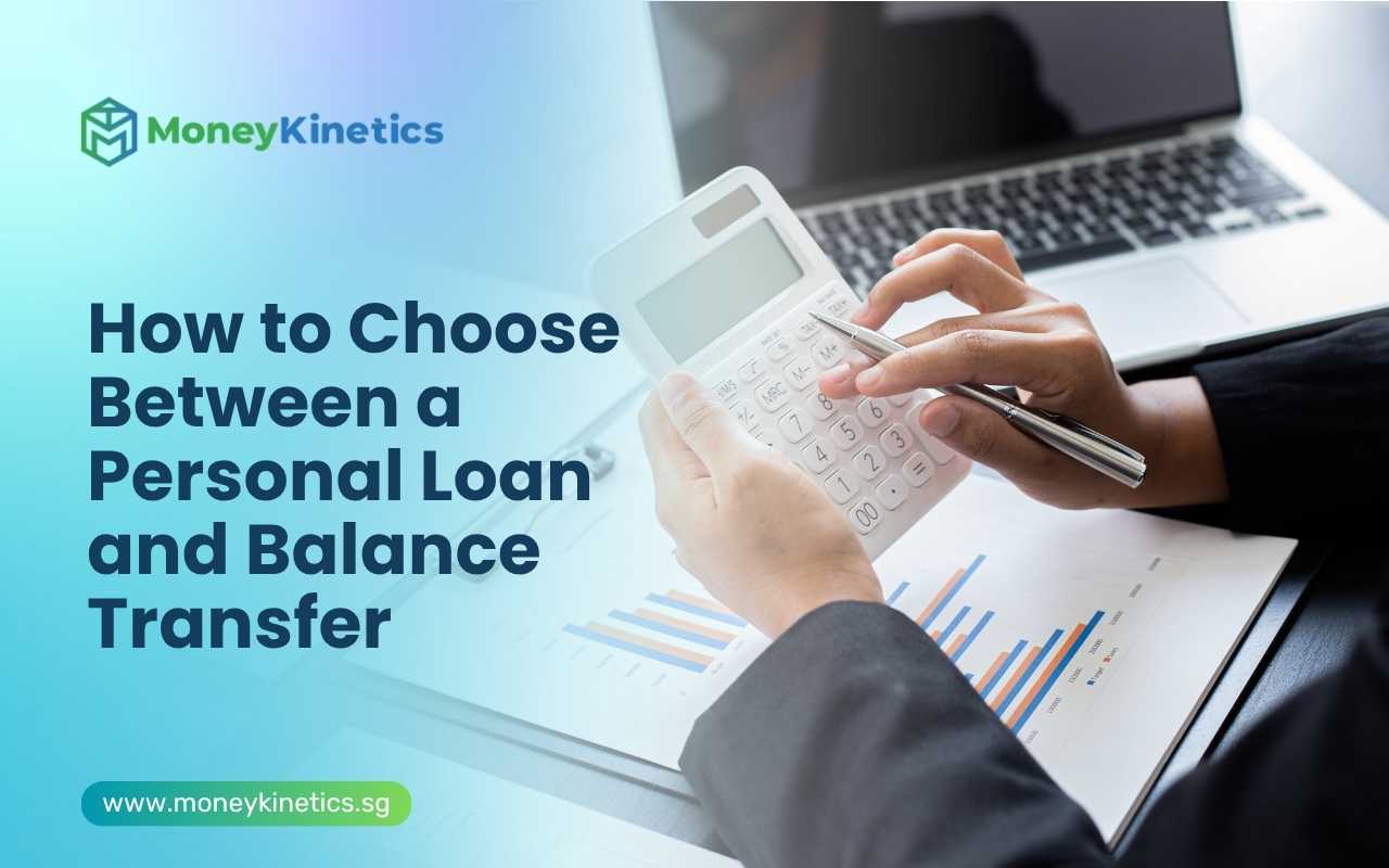 Individual calculating loan costs and repayment amounts when comparing a personal loan and balance transfer