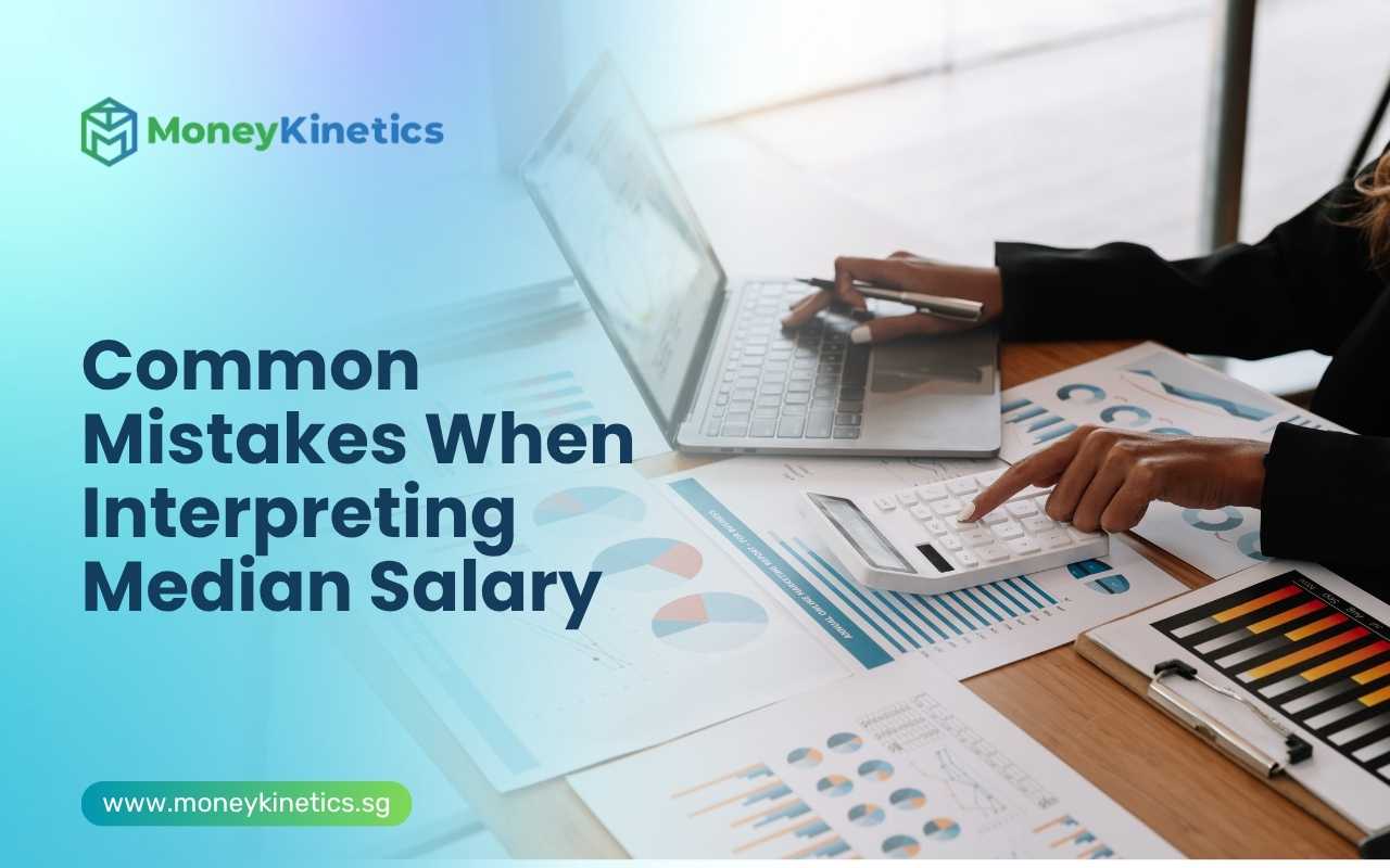 Financial analyst reviewing charts and calculations related to salary statistics