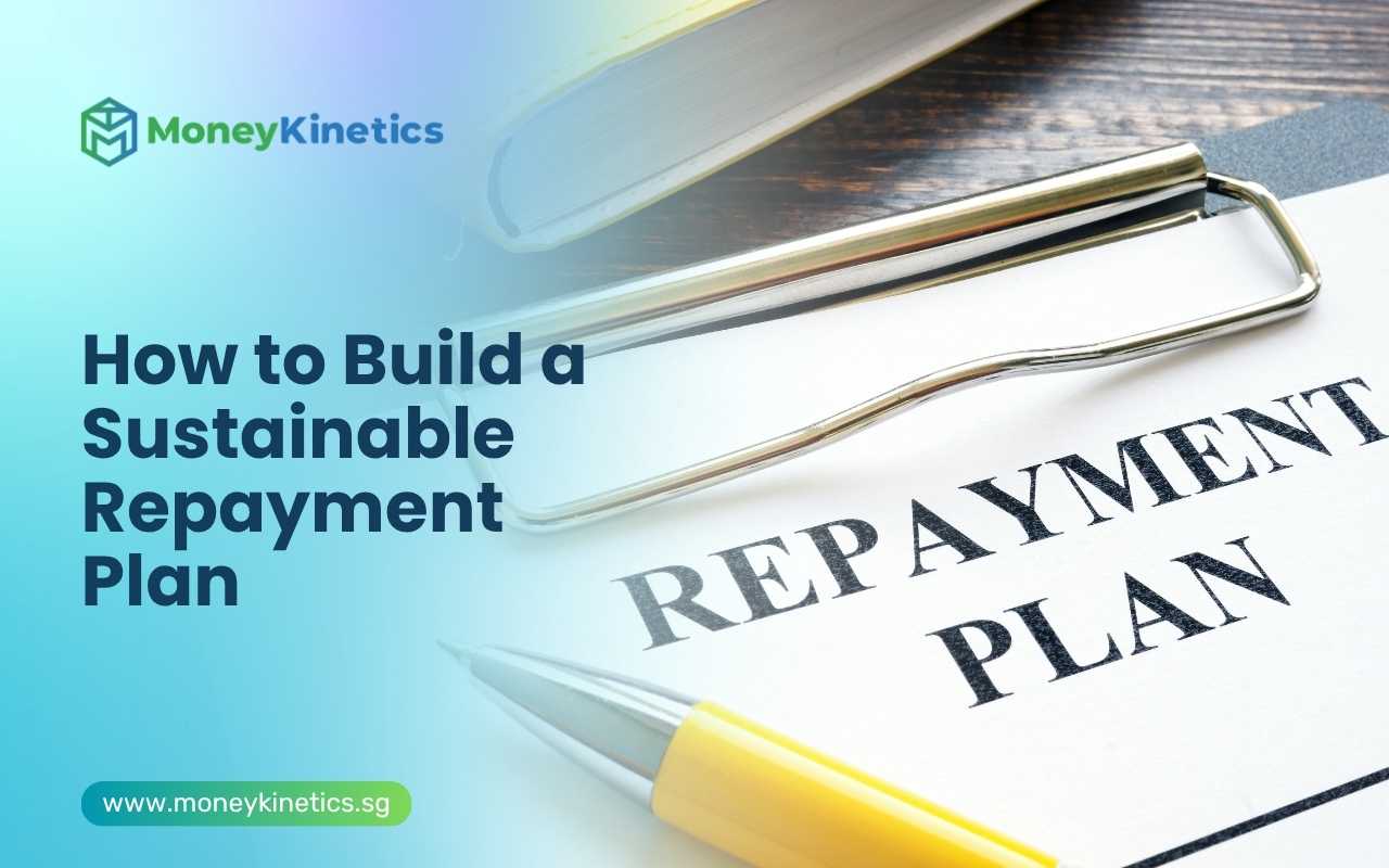 Repayment plan document with clipboard and pen representing structured debt management
