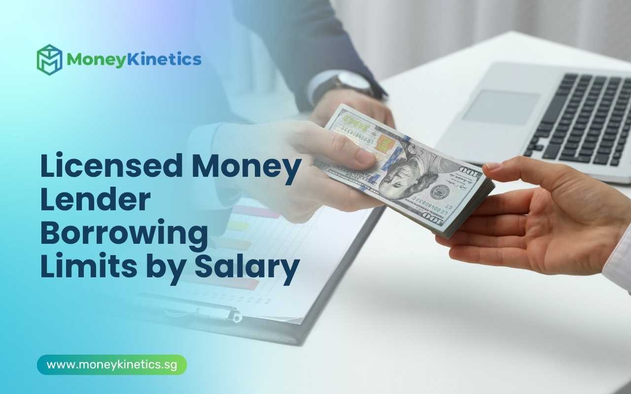 Hand receiving cash during a loan application, representing licensed moneylender borrowing limits based on salary in Singapore