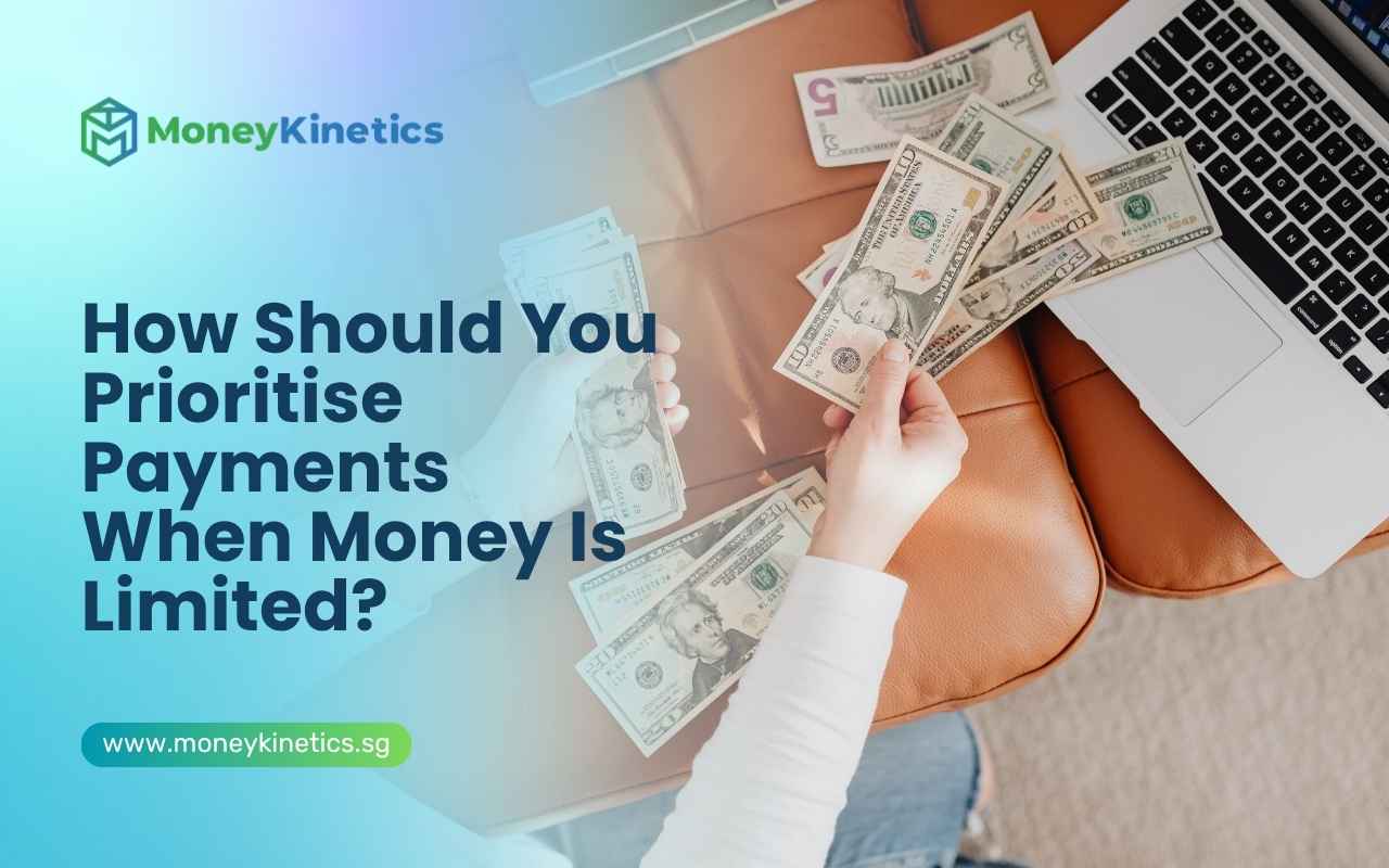 Person reviewing available money to prioritise loan and household payments when funds are limited.