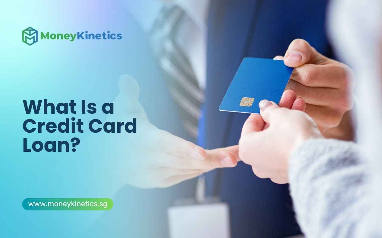 Person receiving a credit card, illustrating how a credit card loan works in Singapore.
