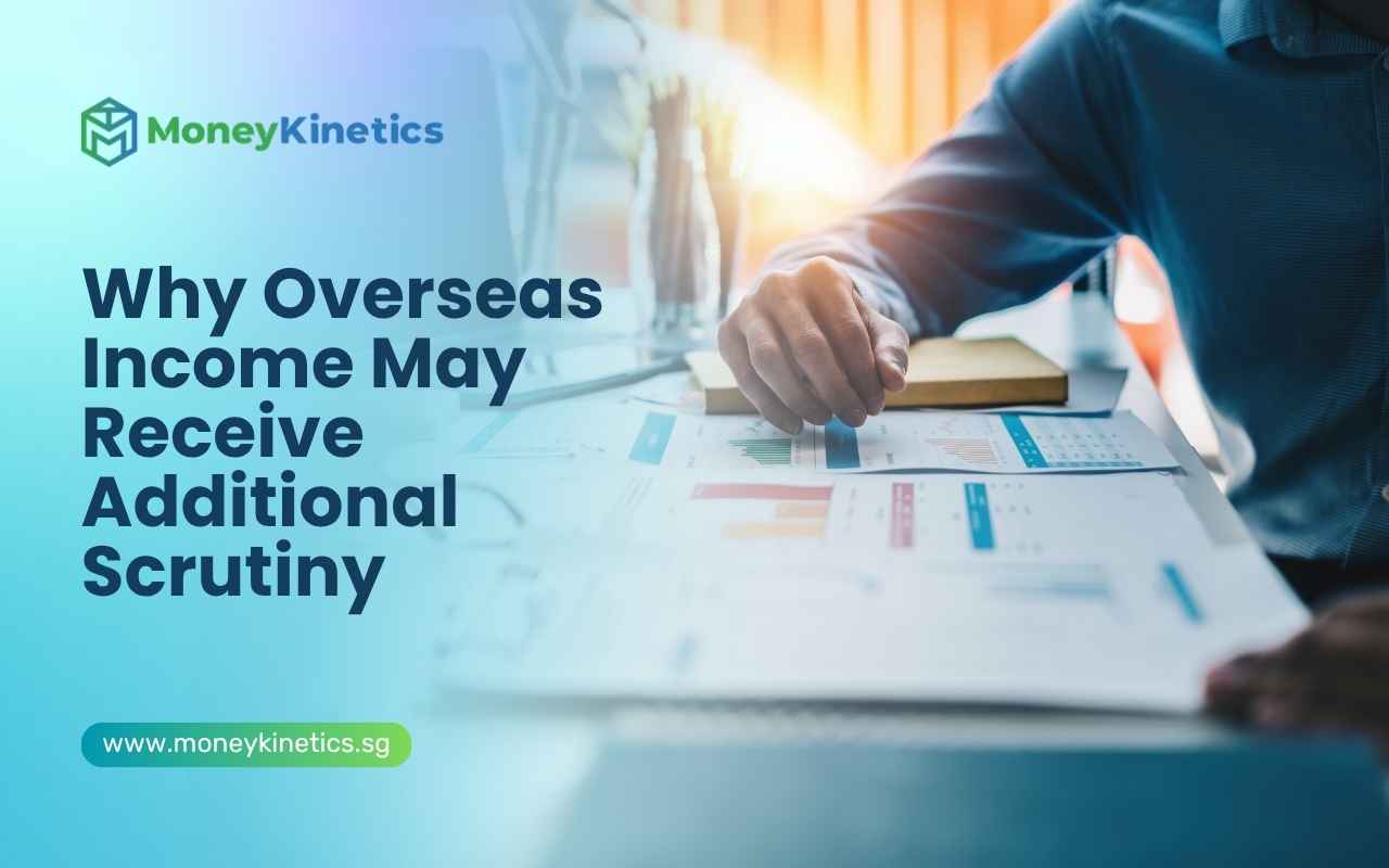 Financial documents and reports being reviewed to verify overseas income.