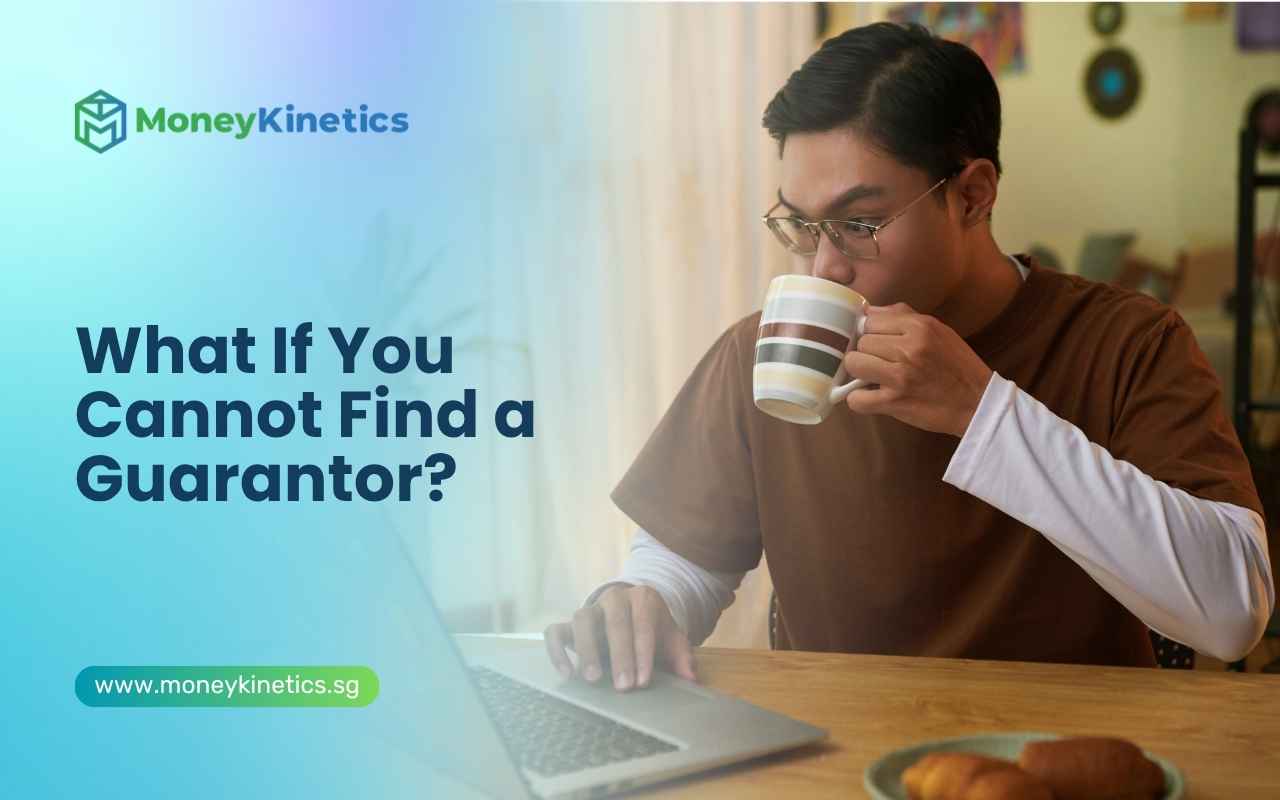 Student researching student loan options after being unable to find a guarantor.