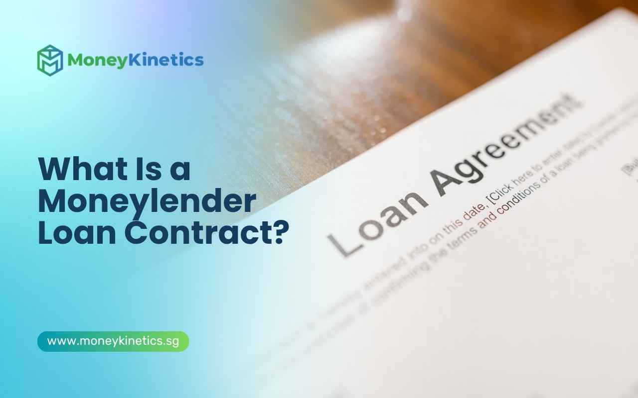 Close-up of a loan agreement document representing a licensed moneylender loan contract.