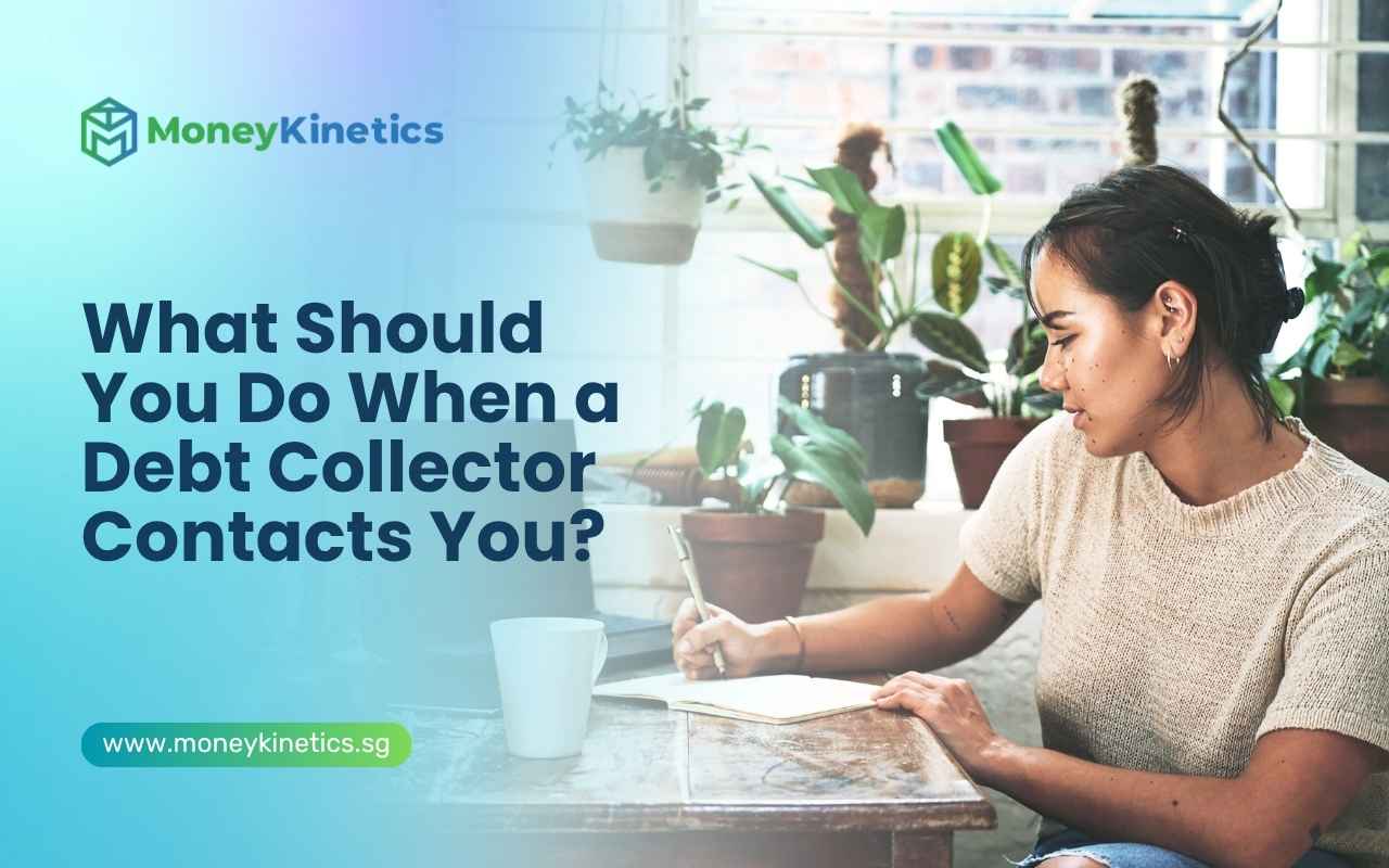 Person taking notes after being contacted by a debt collector regarding a loan repayment.